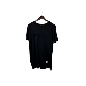 T.W.O. Face The World's Original Face Black Crewneck T-Shirt Men's Large